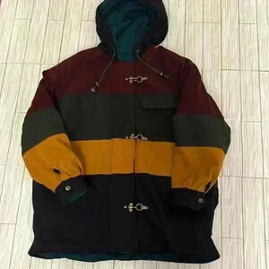 80’s Wool Reversible Colorblock Duffle Coat